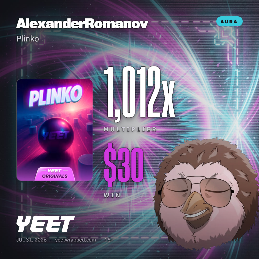 AlexanderRomanov hit 1,012x on Plinko