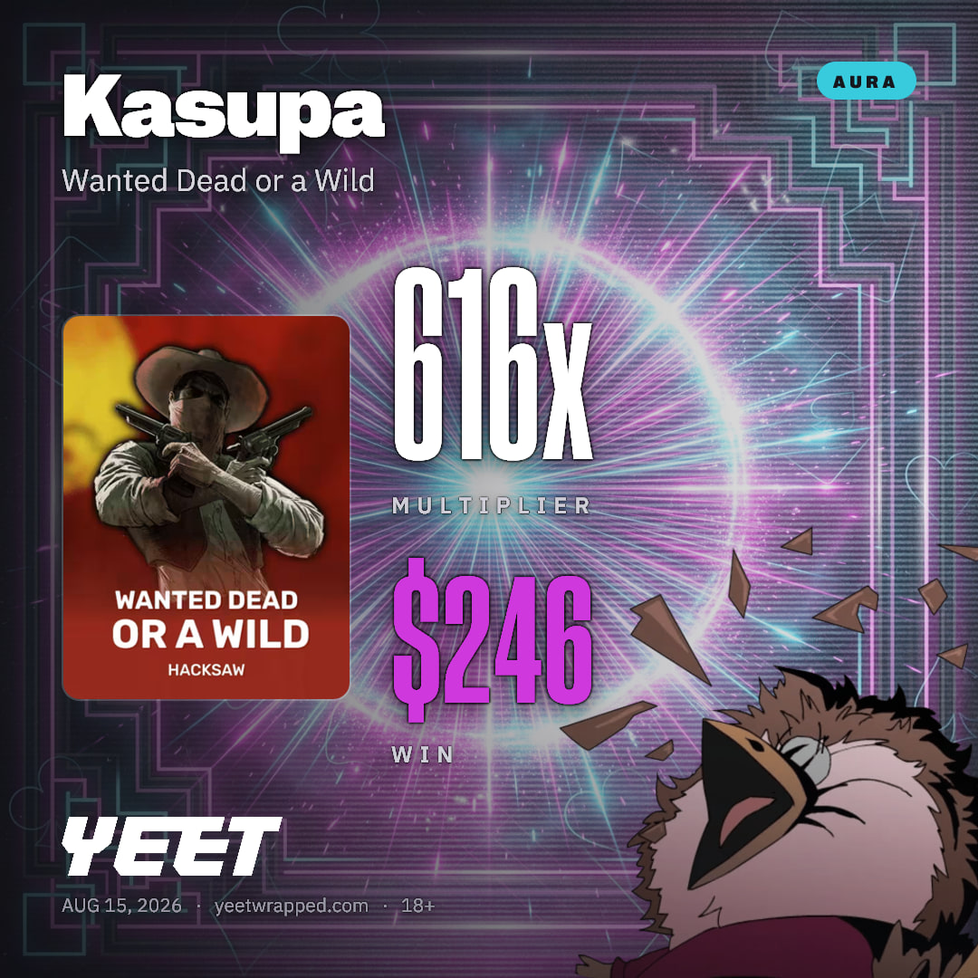 Kasupa hit 615.5x on Wanted Dead or a Wild