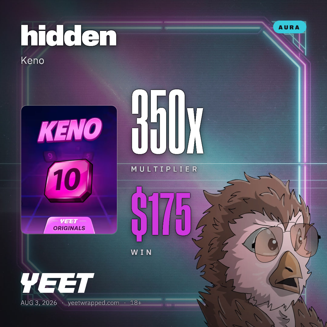 hidden hit 350x on Keno
