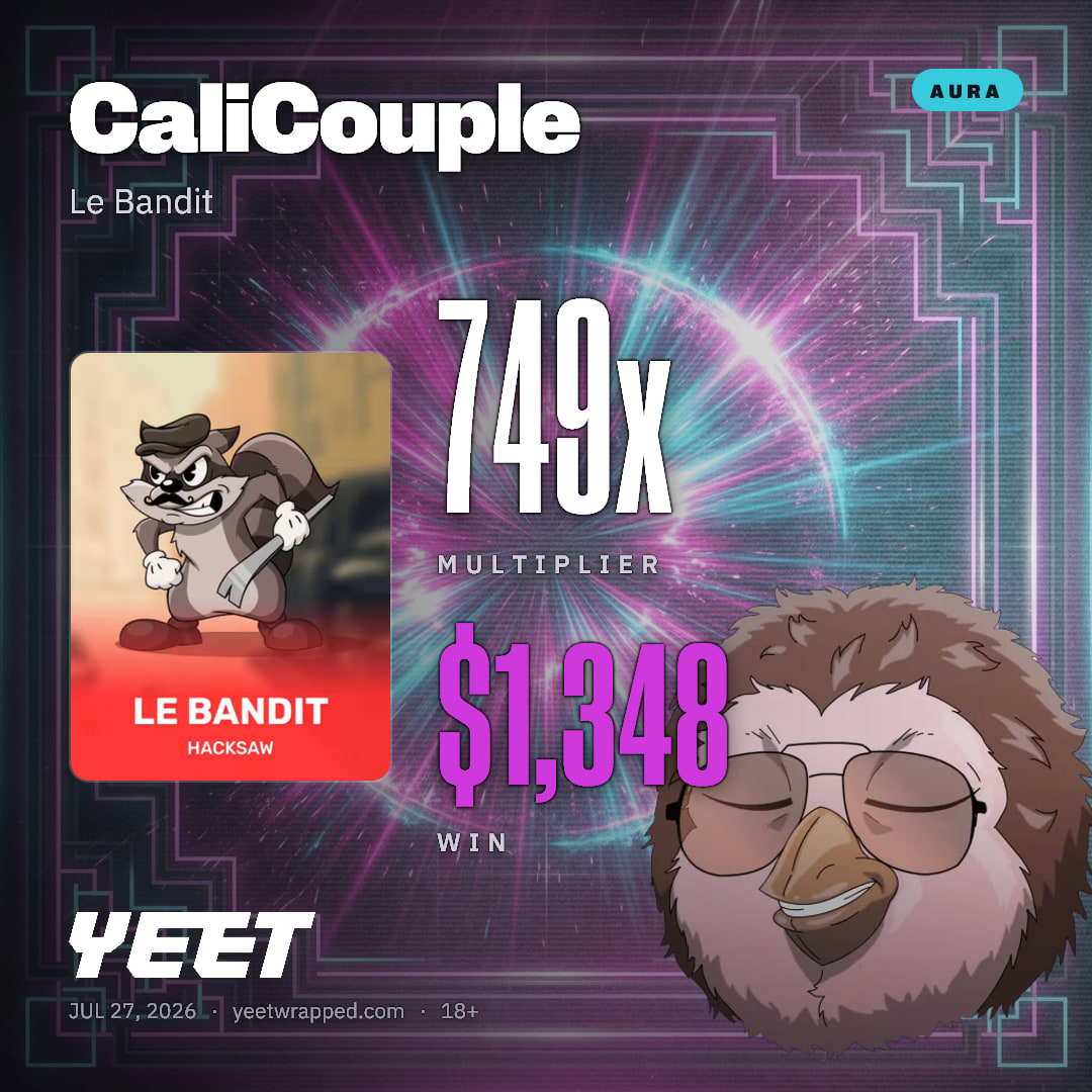 CaliCouple hit 748.8x on Le Bandit
