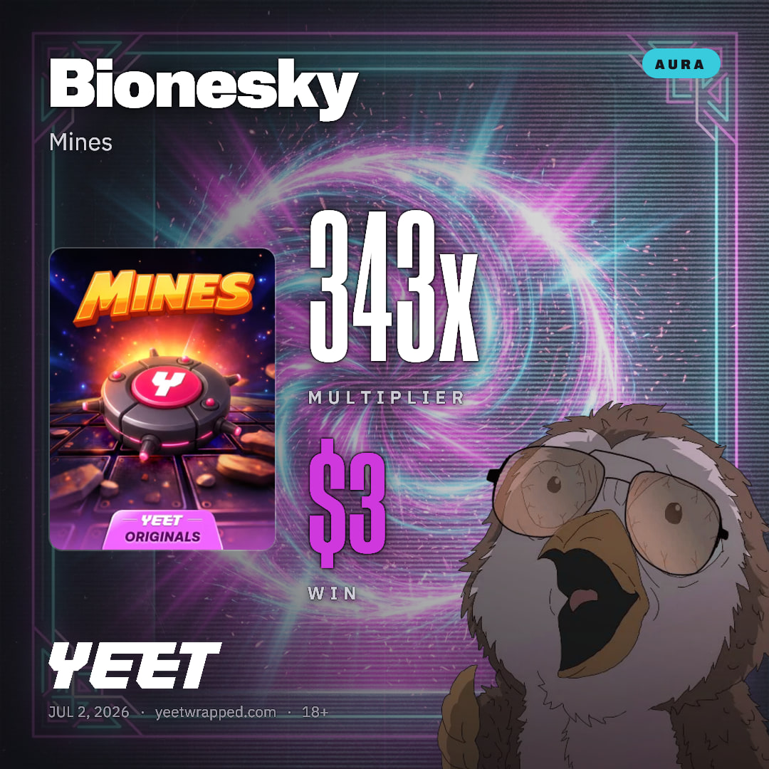 Bionesky hit 342.6x on Mines