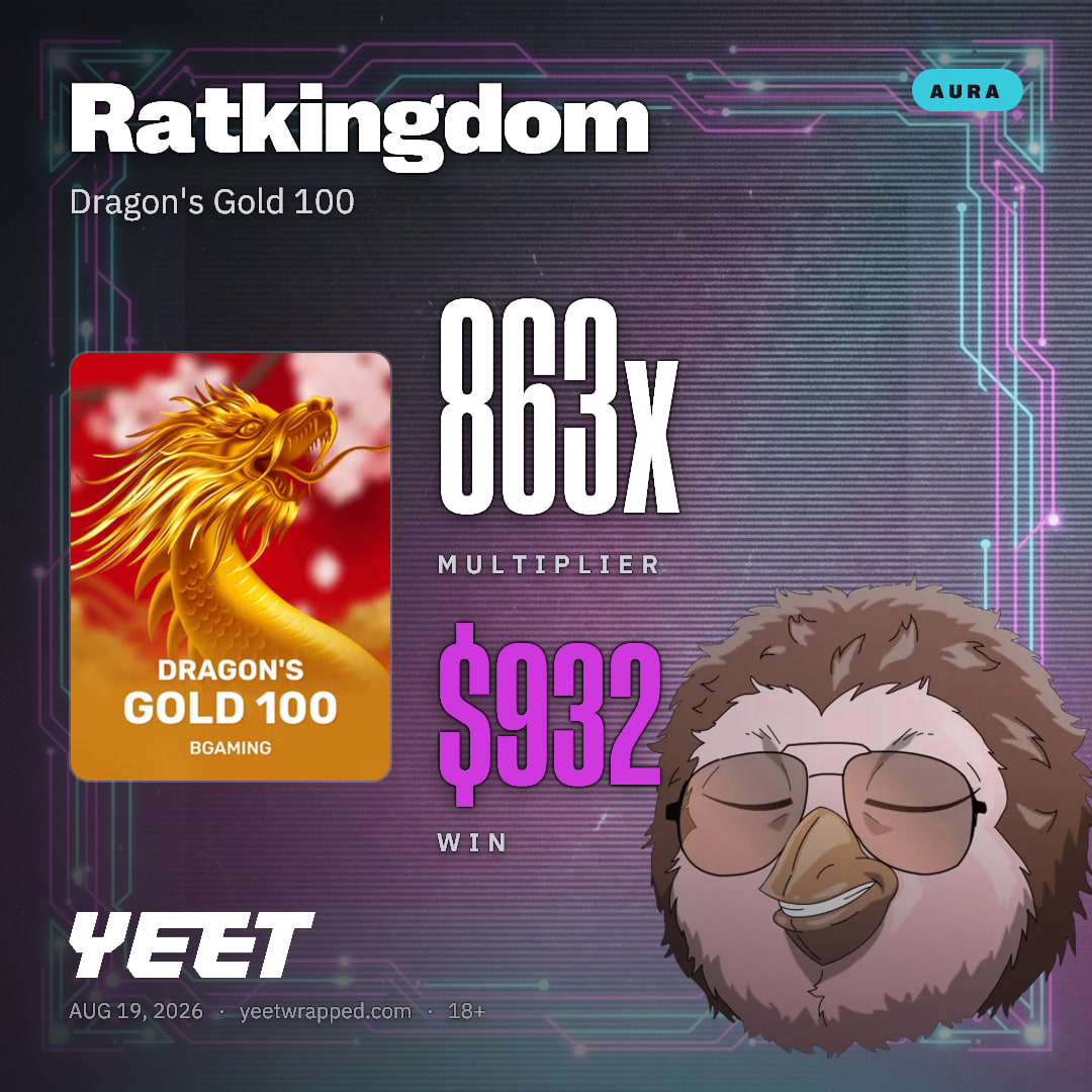Ratkingdom hit 862.5x on Dragon's Gold 100