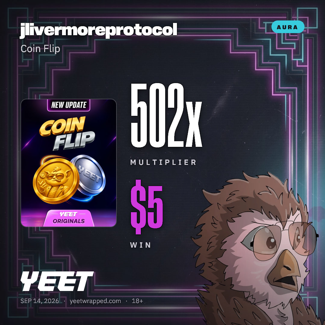 jlivermoreprotocol hit 501.8x on Coin Flip