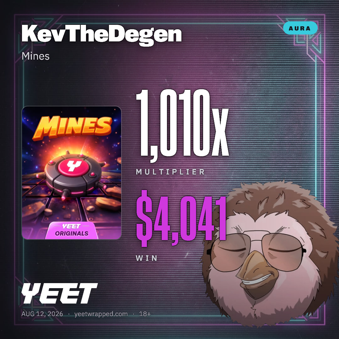 KevTheDegen hit 1,010x on Mines