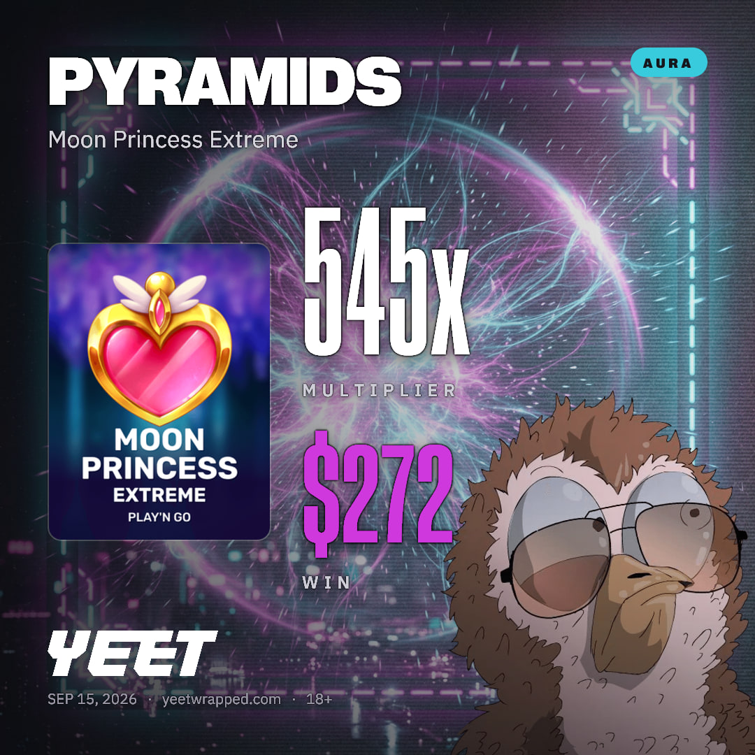 PYRAMIDS hit 544.9x on Moon Princess Extreme