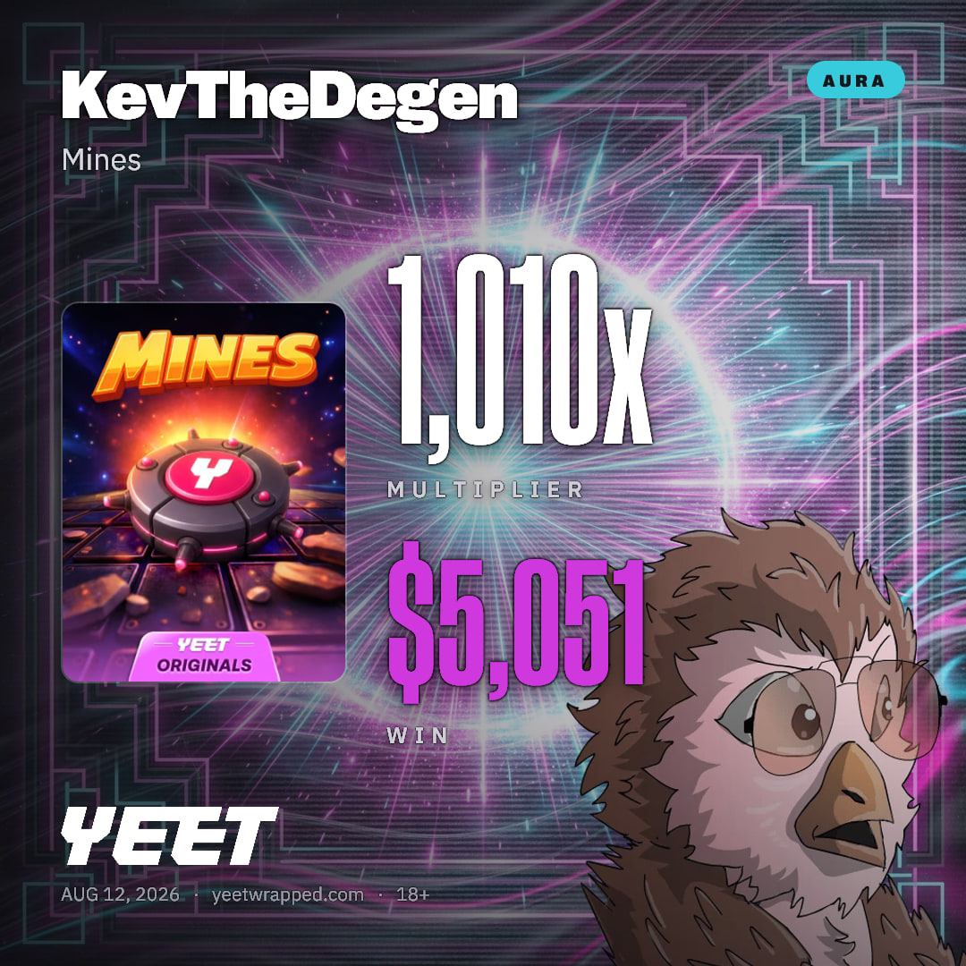 KevTheDegen hit 1,010x on Mines