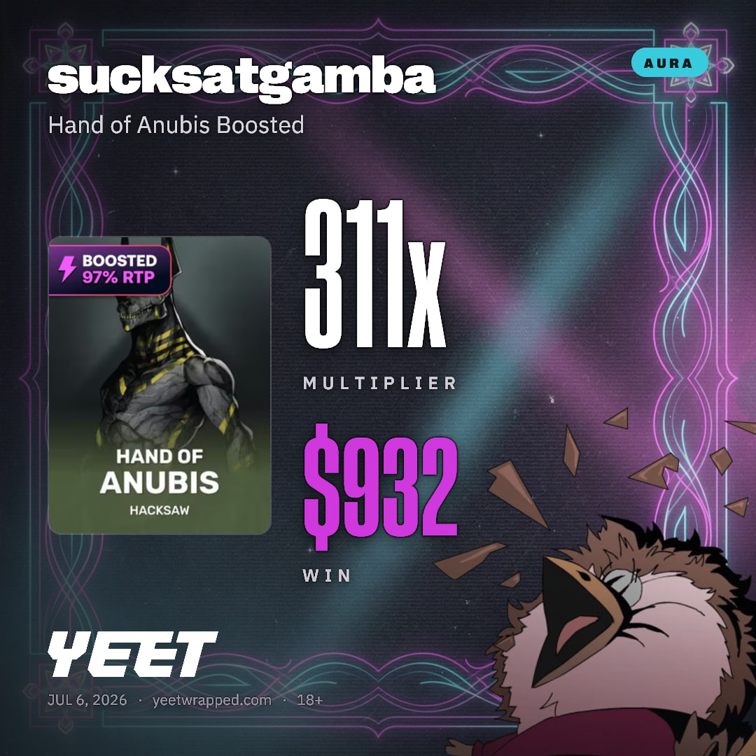sucksatgamba hit 310.8x on Hand of Anubis Boosted