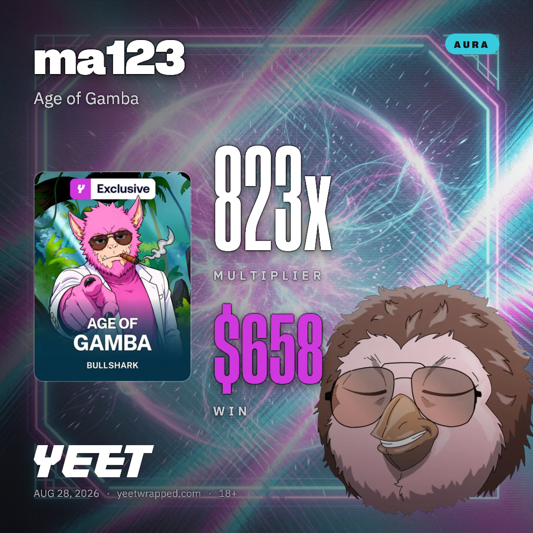 ma123 hit 822.9x on Age of Gamba