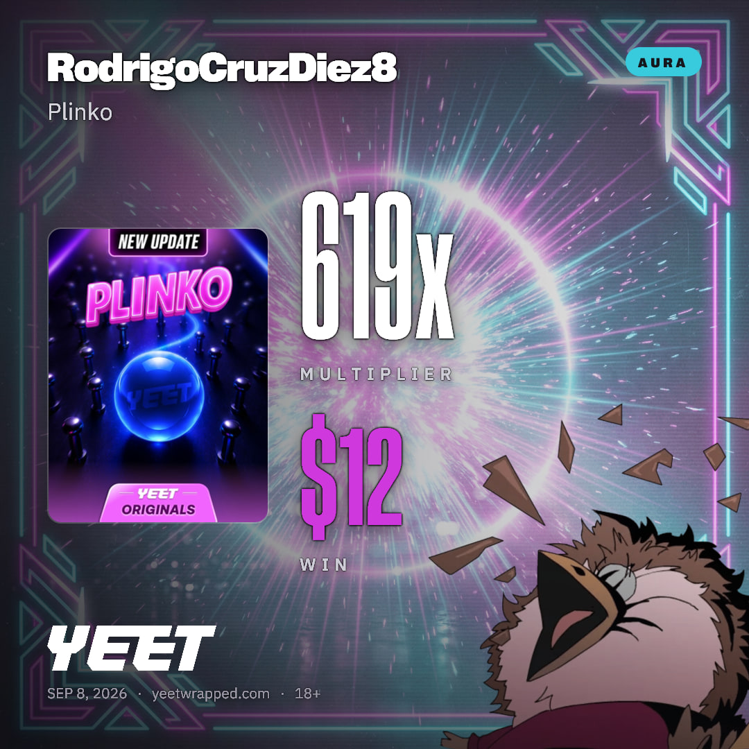 RodrigoCruzDiez8 hit 619x on Plinko