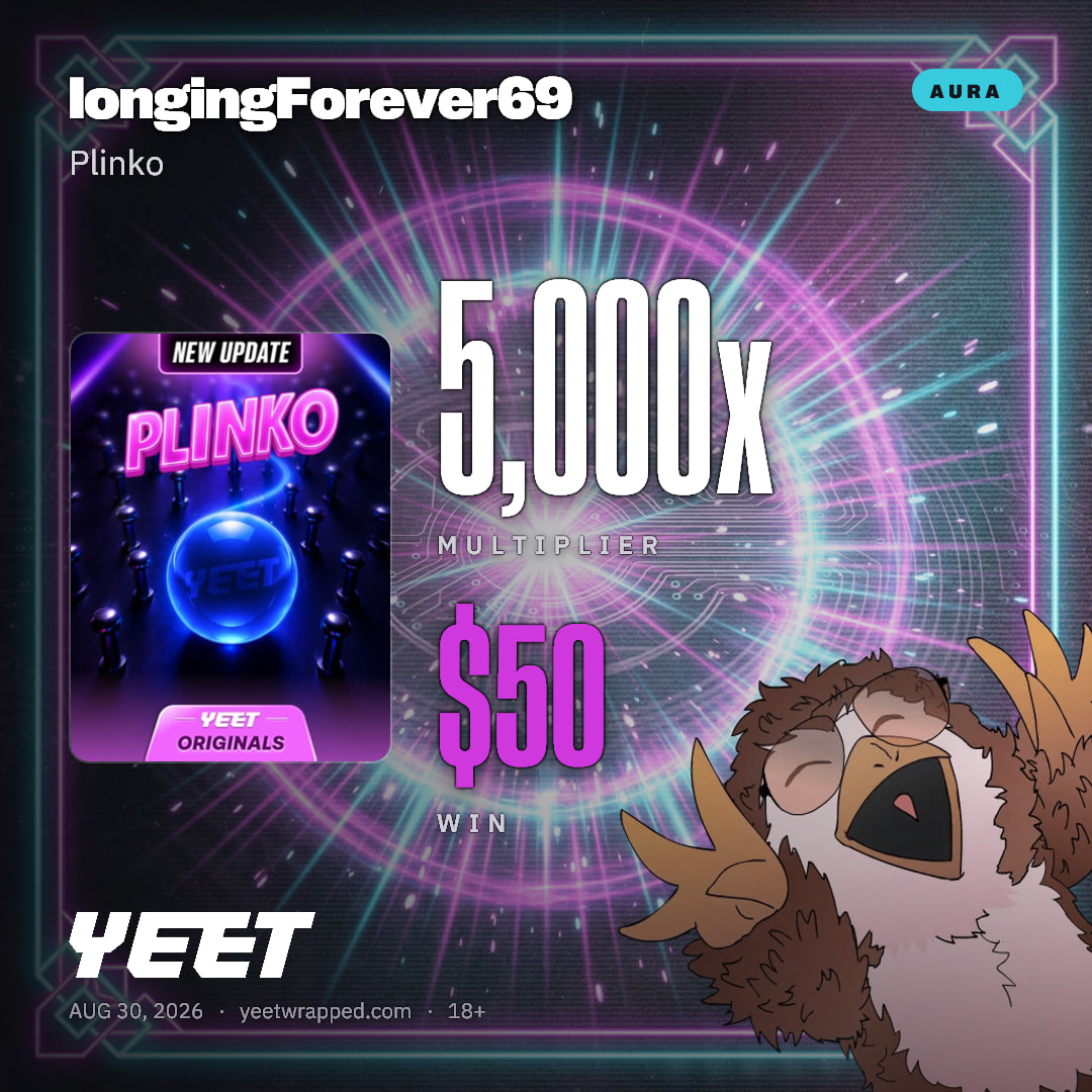 longingForever69 hit 5,000x on Plinko