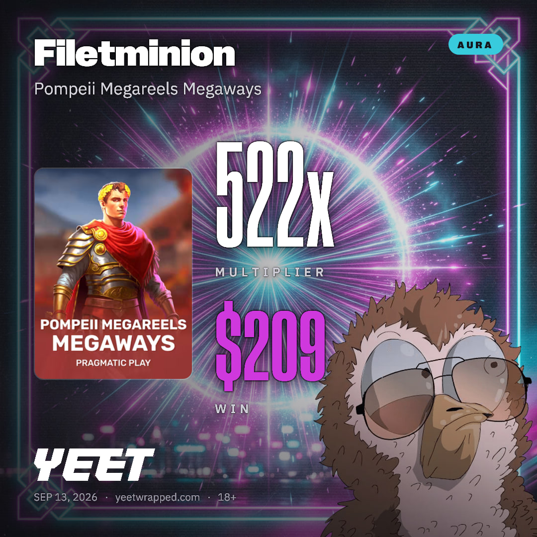 Filetminion hit 521.9x on Pompeii Megareels Megaways