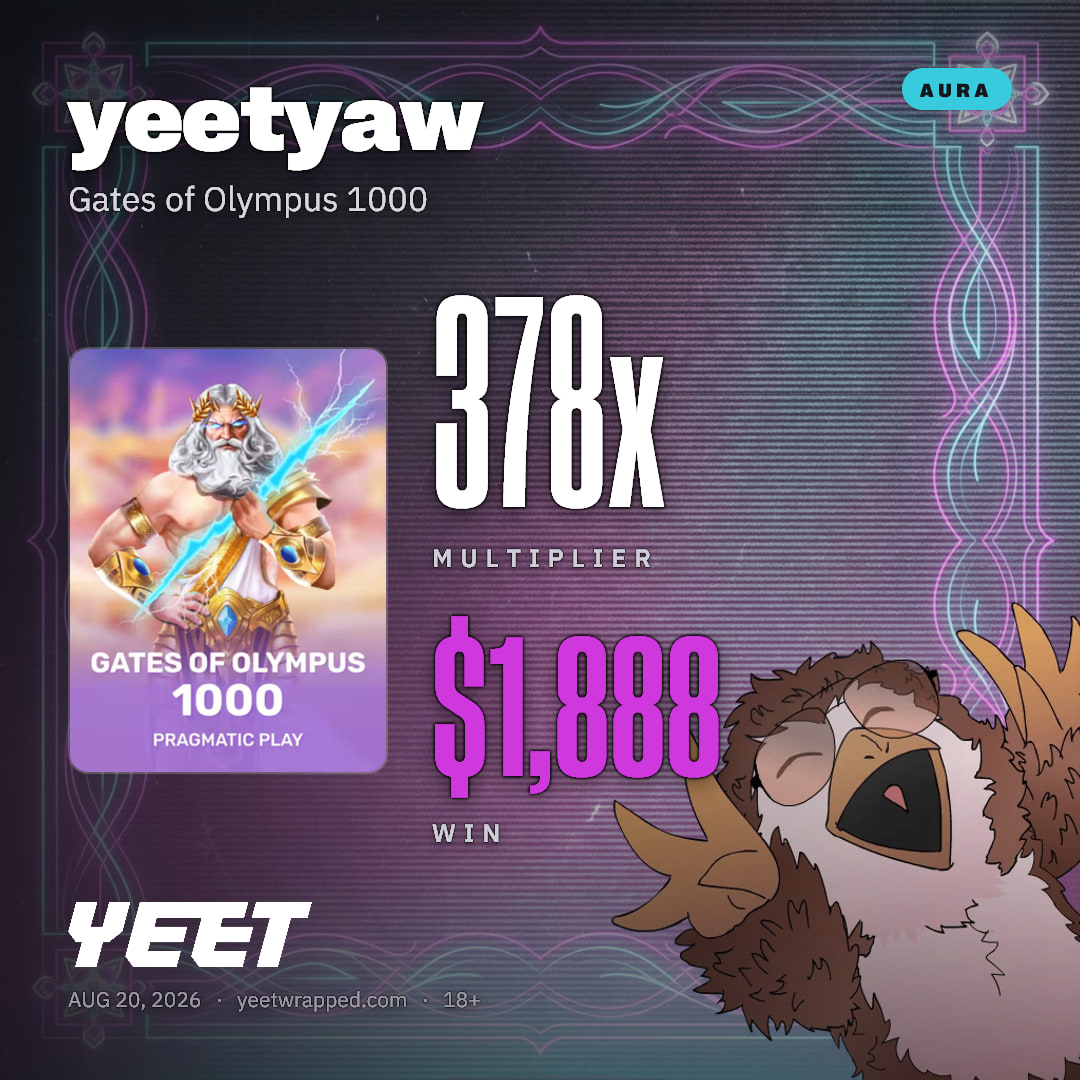 yeetyaw hit 377.7x on Gates of Olympus 1000