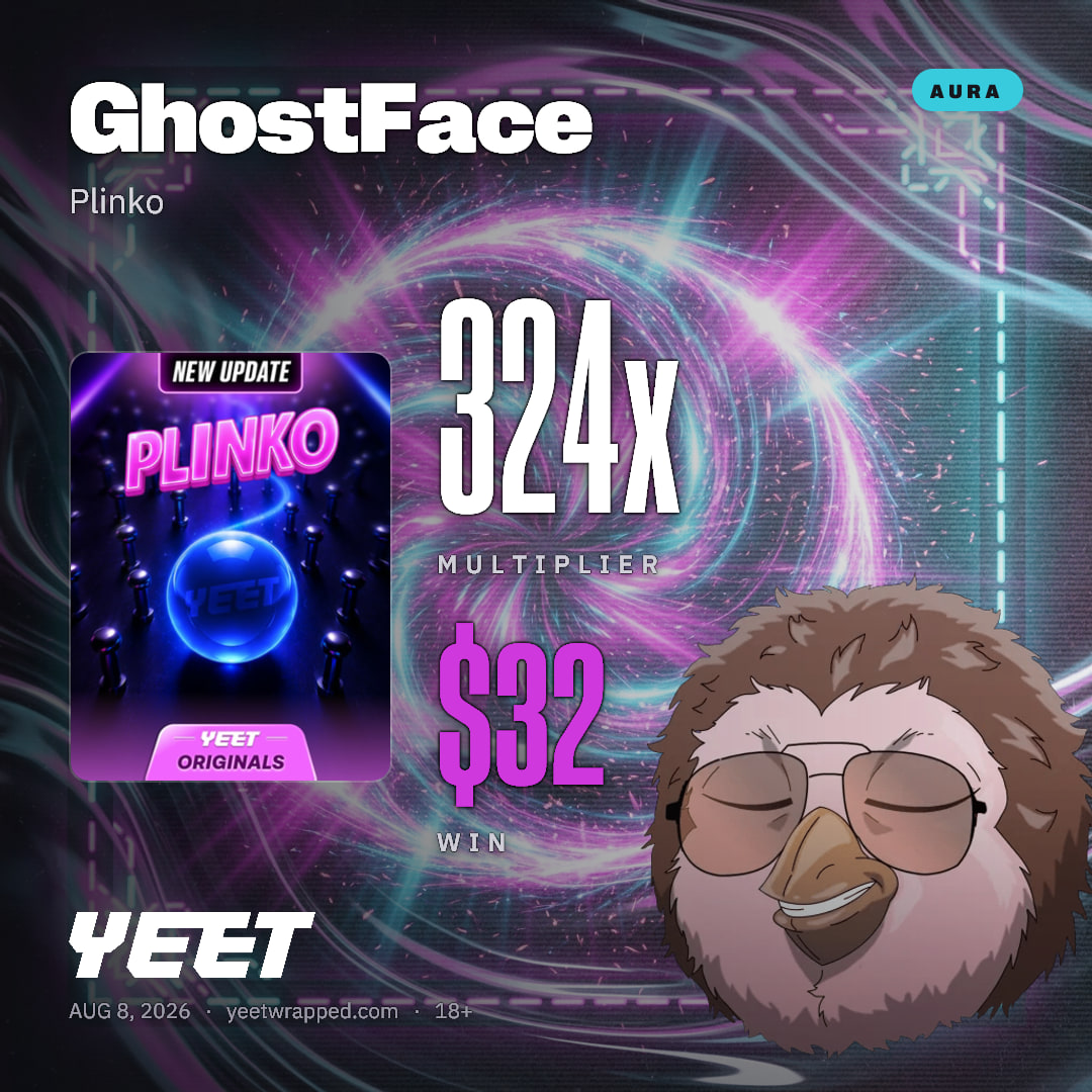 GhostFace hit 324x on Plinko