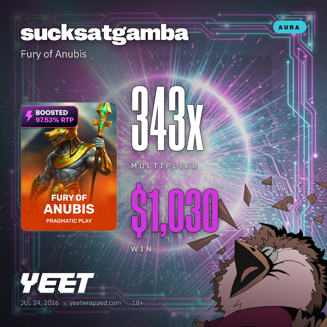 sucksatgamba hit 343.3x on Fury of Anubis