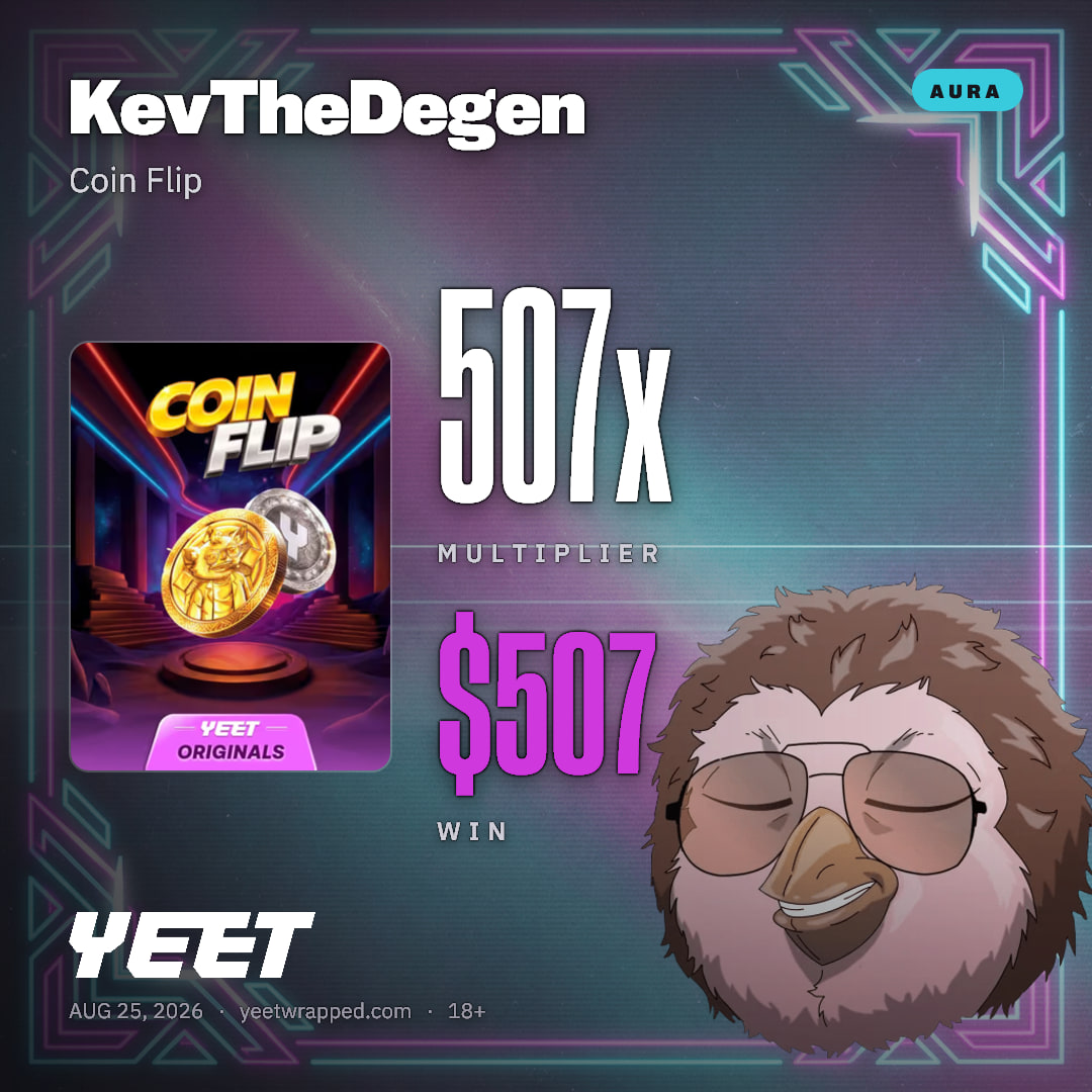 KevTheDegen hit 506.9x on Coin Flip