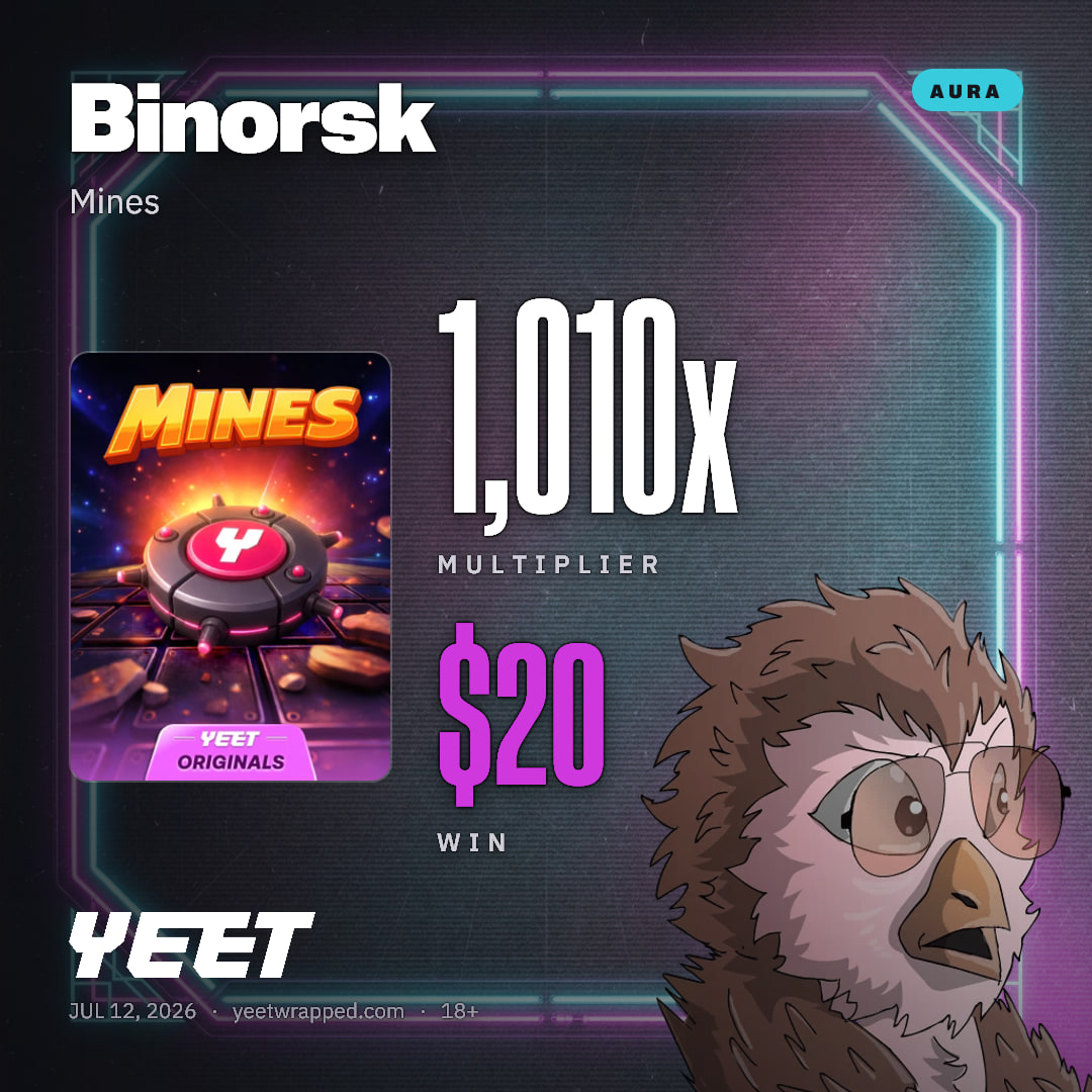 Binorsk hit 1,010x on Mines