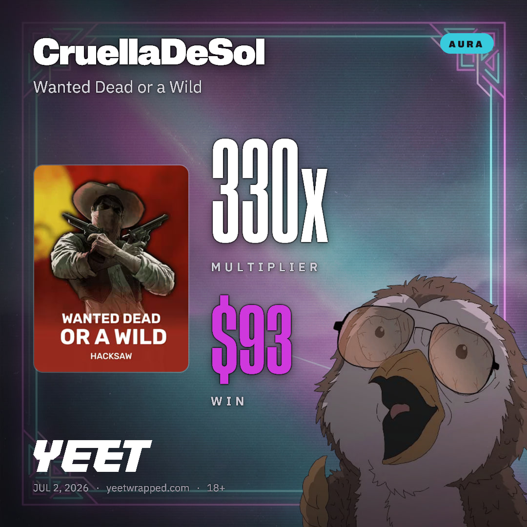CruellaDeSol hit 330x on Wanted Dead or a Wild