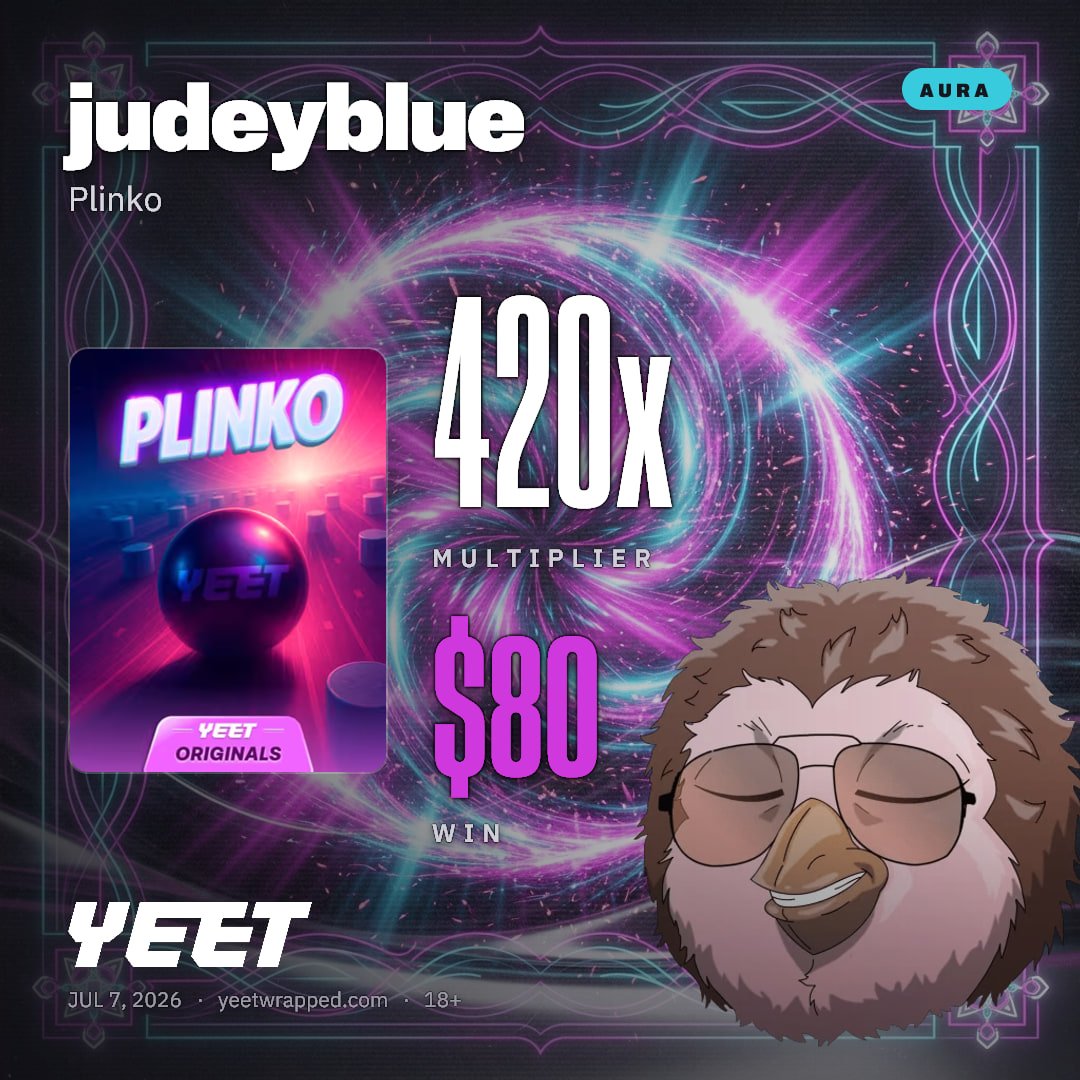 judeyblue hit 420x on Plinko