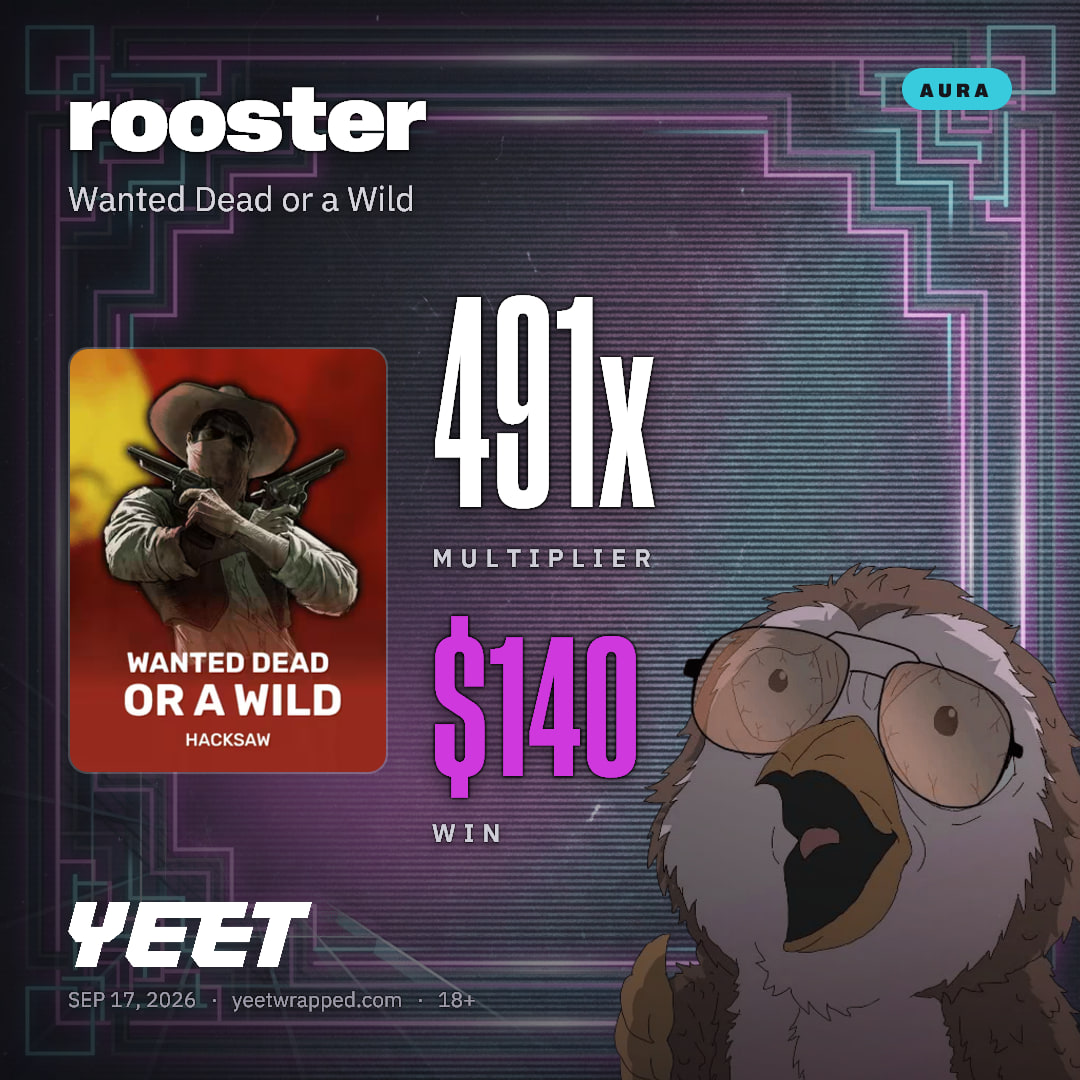 rooster hit 490.5x on Wanted Dead or a Wild