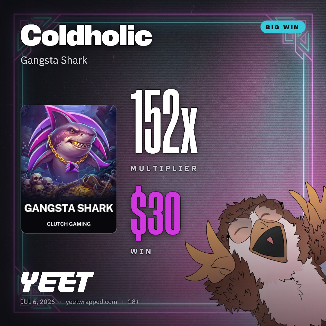 Coldholic hit 152.2x on Gangsta Shark