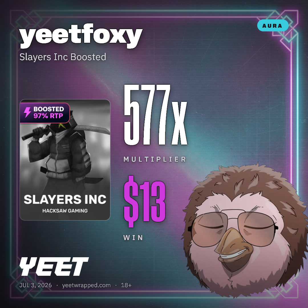 yeetfoxy hit 576.8x on Slayers Inc Boosted