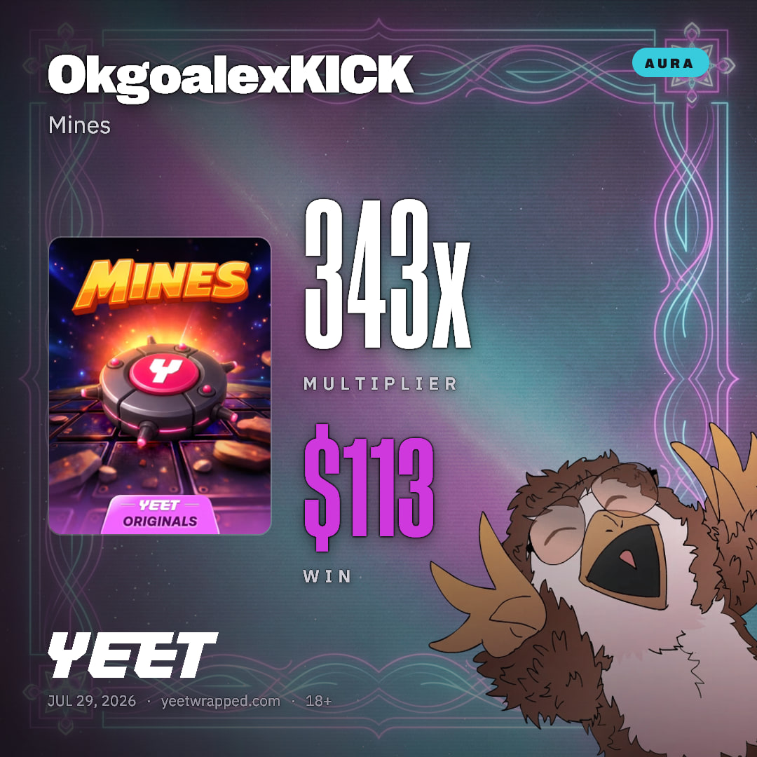OkgoalexKICK hit 342.6x on Mines