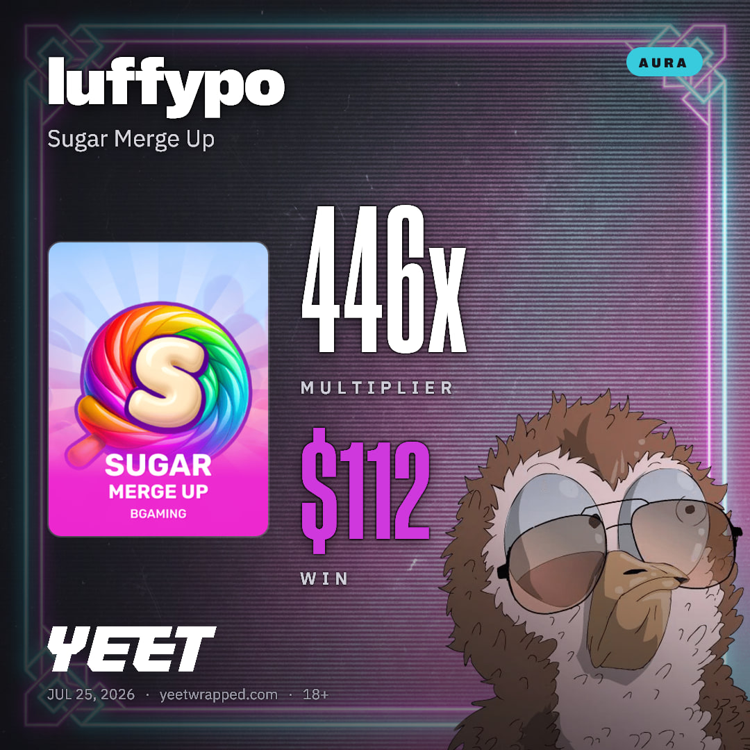 luffypo hit 446.5x on Sugar Merge Up