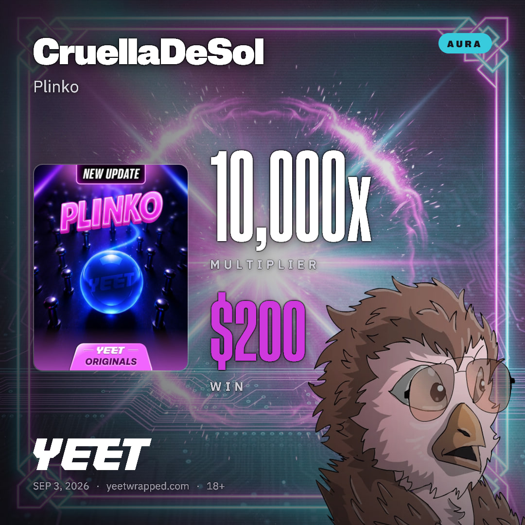 CruellaDeSol hit 10,000x on Plinko