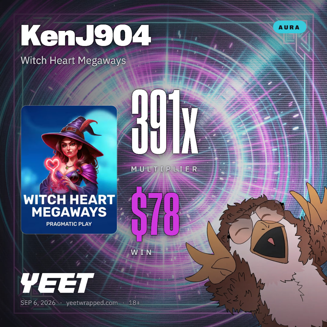 KenJ904 hit 390.9x on Witch Heart Megaways