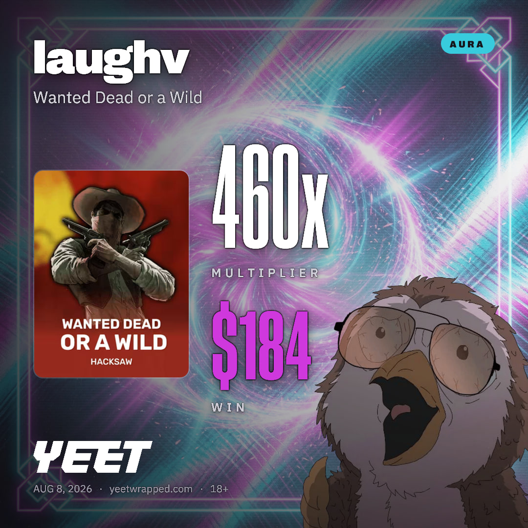 laughv hit 459.9x on Wanted Dead or a Wild