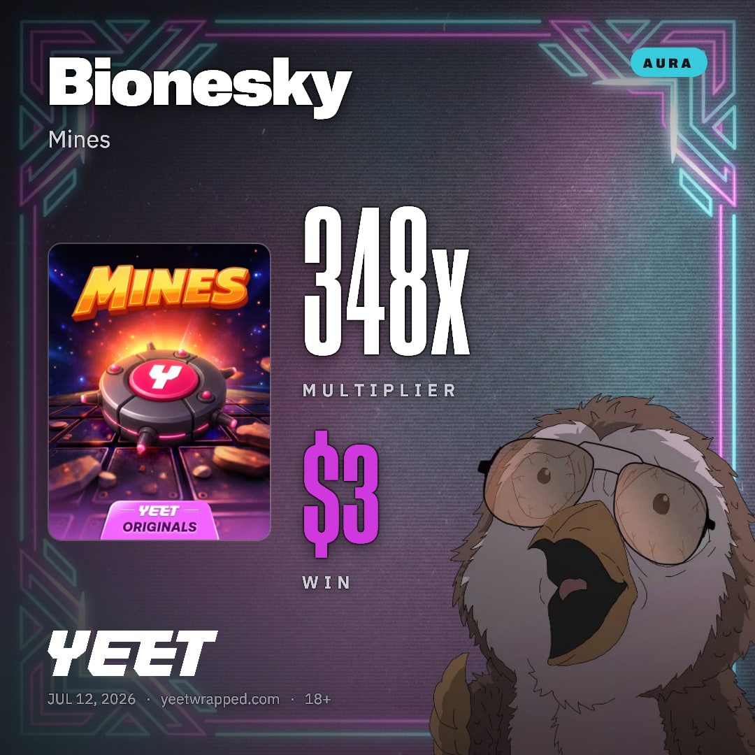 Bionesky hit 347.6x on Mines