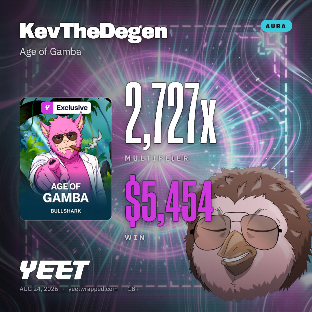 KevTheDegen hit 2,727x on Age of Gamba