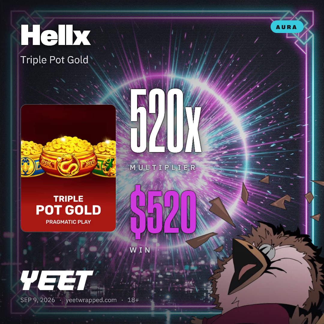 Hellx hit 519.8x on Triple Pot Gold