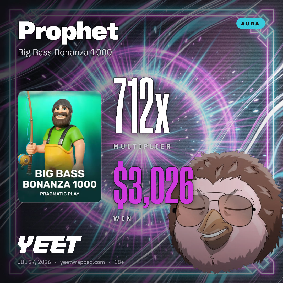 Prophet hit 712.1x on Big Bass Bonanza 1000