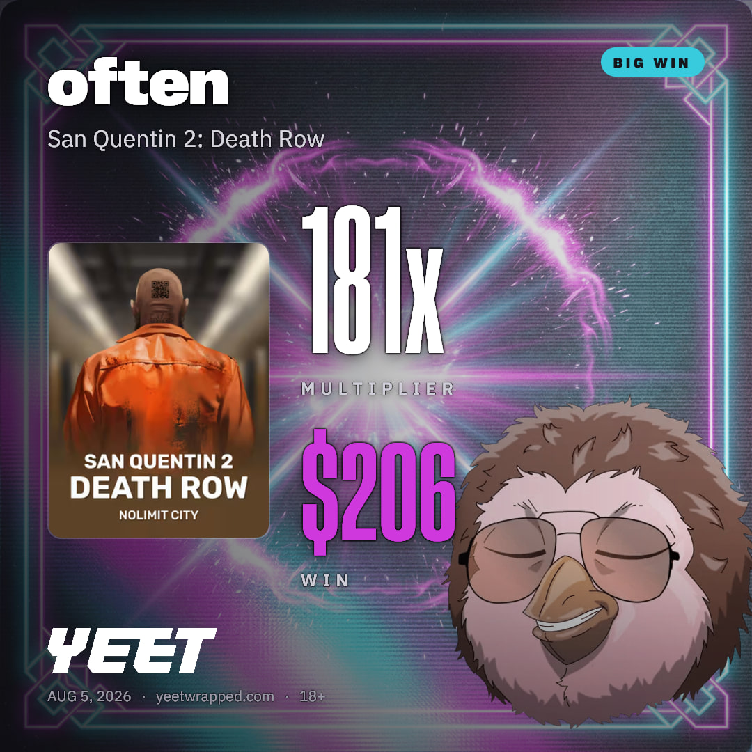 often hit 181.5x on San Quentin 2: Death Row