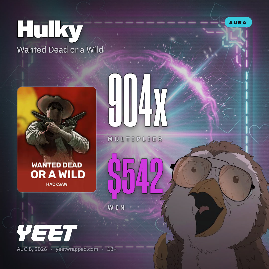 Hulky hit 903.8x on Wanted Dead or a Wild