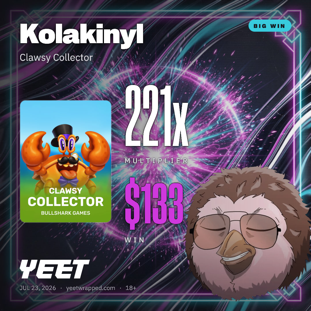 Kolakinyl hit 221.4x on Clawsy Collector