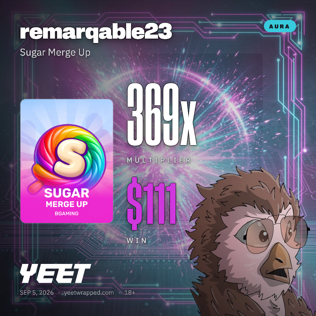 remarqable23 hit 368.7x on Sugar Merge Up