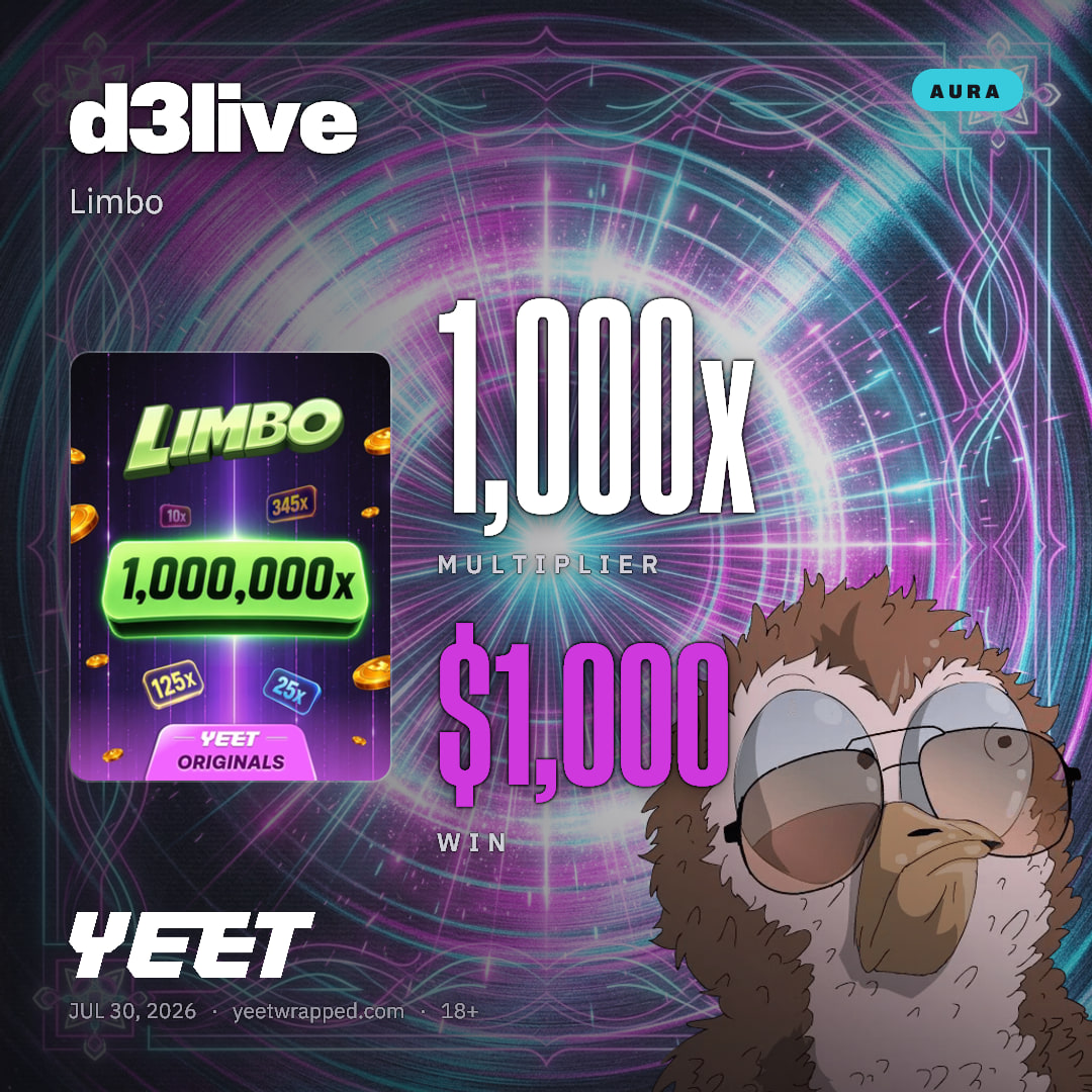 d3live hit 1,000x on Limbo