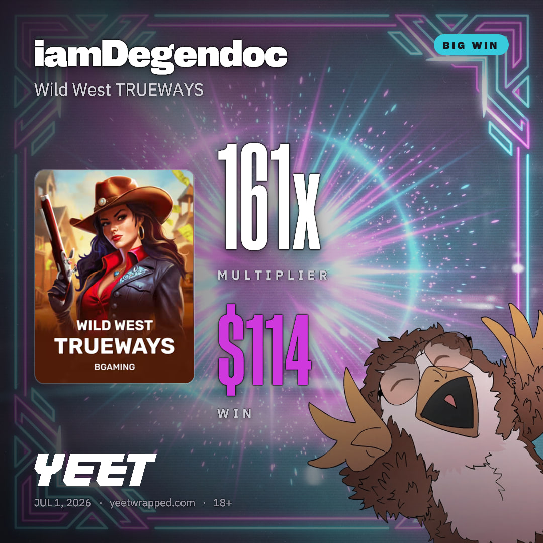 iamDegendoc hit 161.4x on Wild West TRUEWAYS