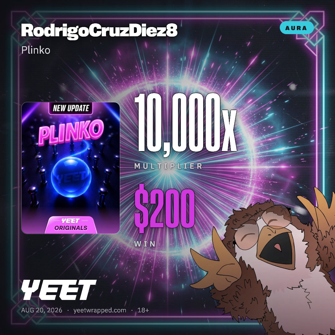 RodrigoCruzDiez8 hit 10,000x on Plinko