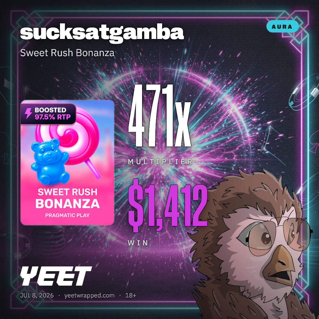 sucksatgamba hit 470.6x on Sweet Rush Bonanza