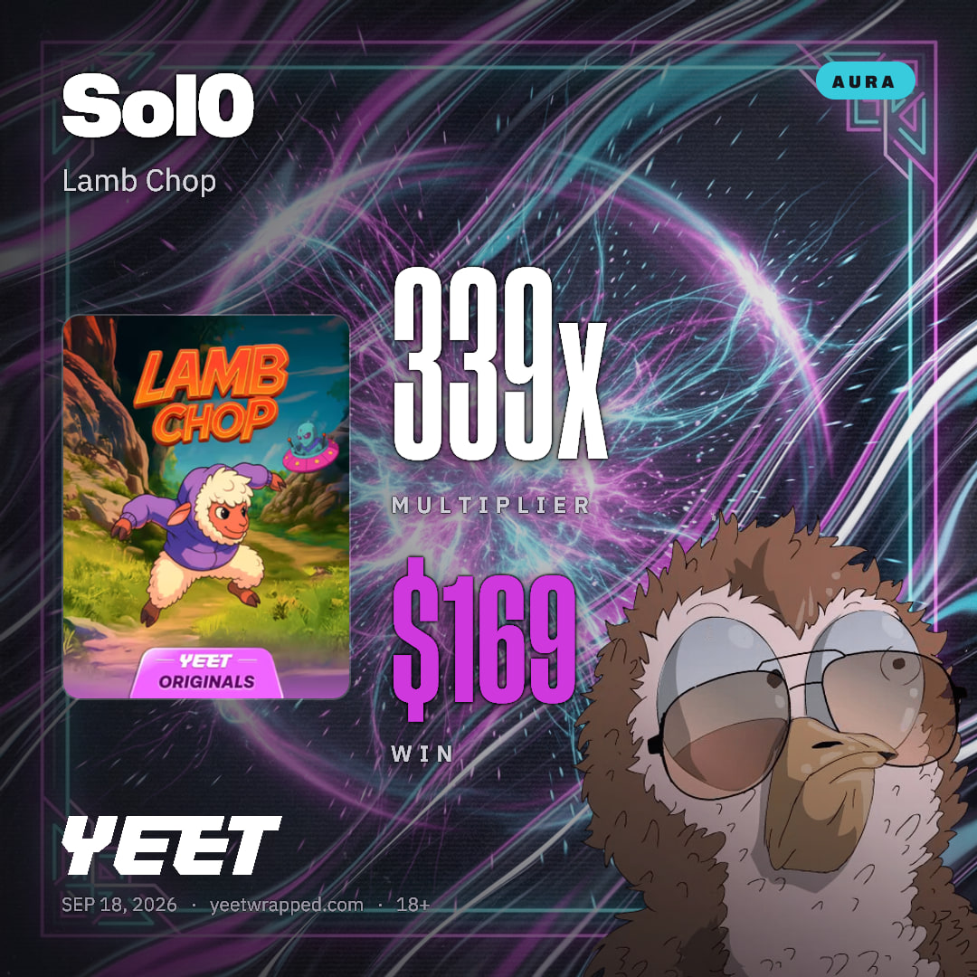 Sol0 hit 338.7x on Lamb Chop