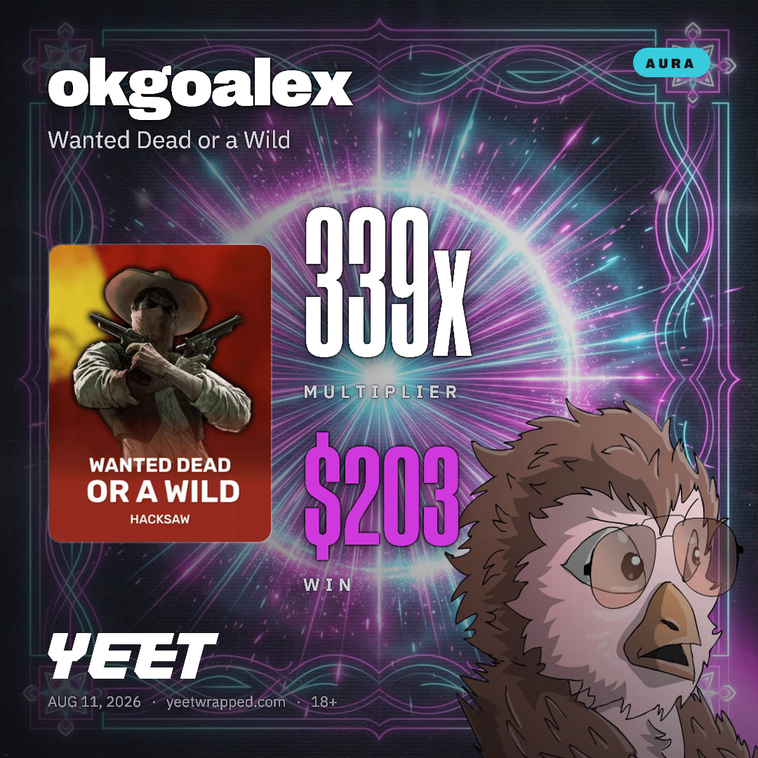 okgoalex hit 338.7x on Wanted Dead or a Wild
