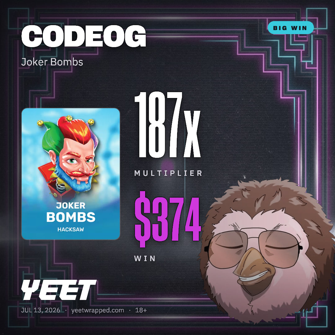 CODEOG hit 186.8x on Joker Bombs