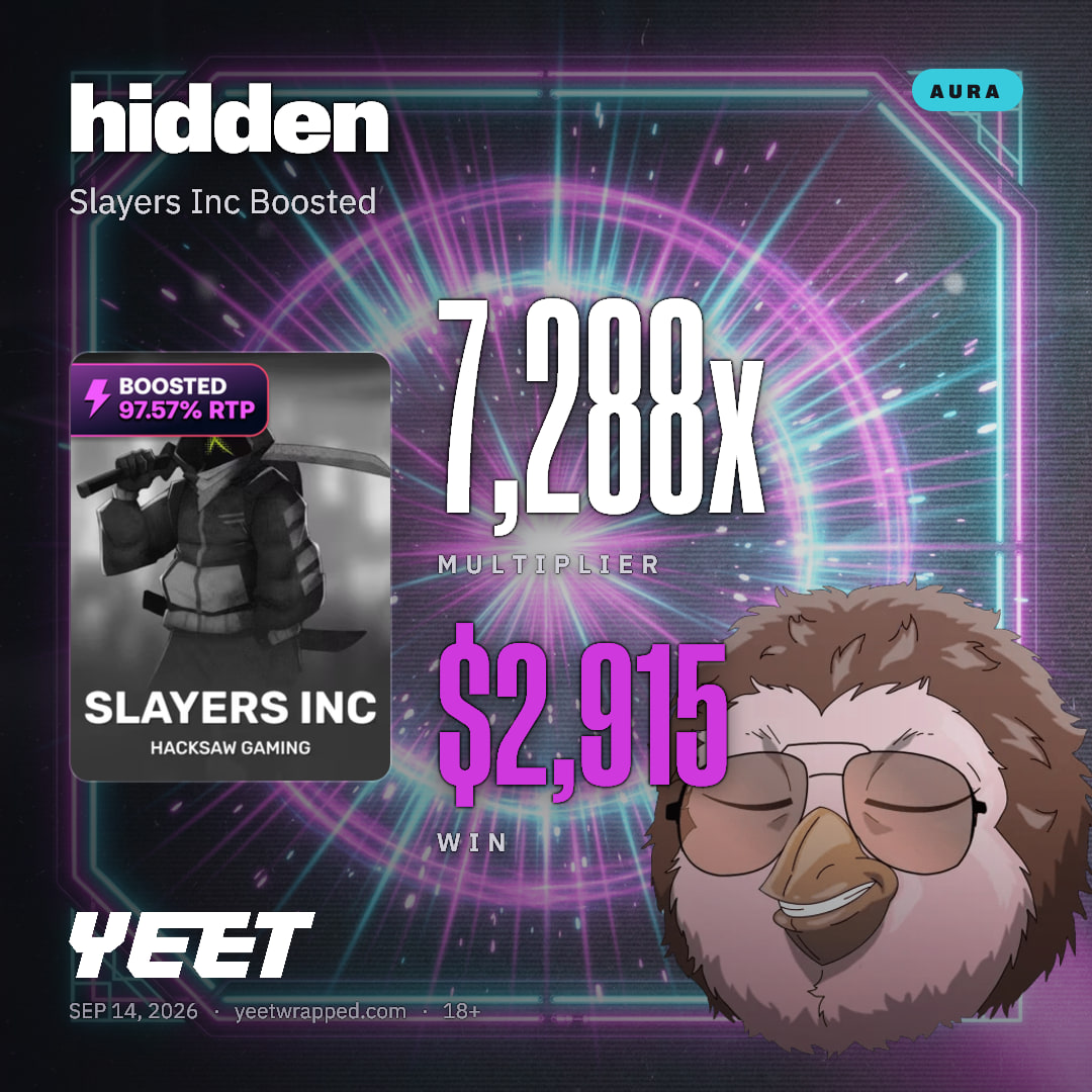 hidden hit 7,288x on Slayers Inc Boosted