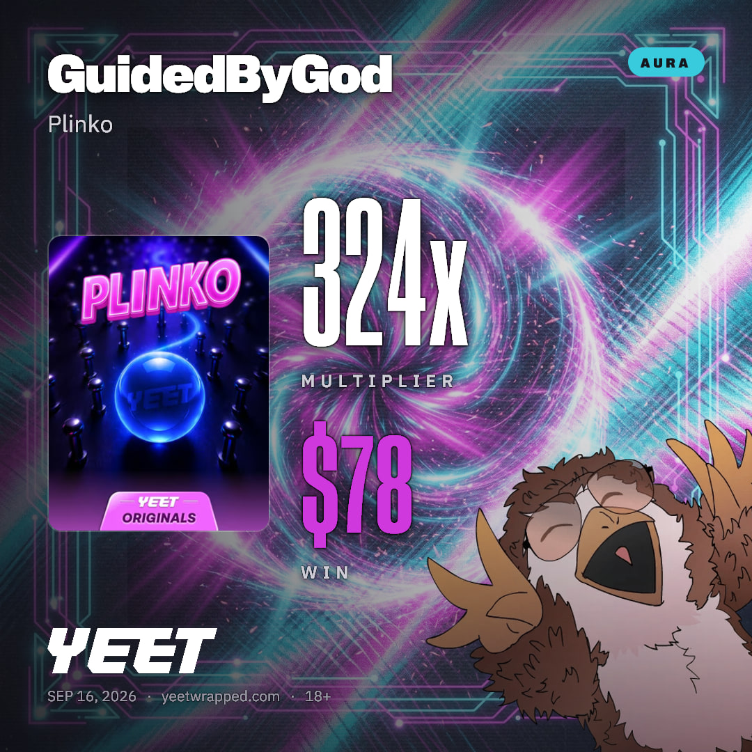 GuidedByGod hit 324x on Plinko