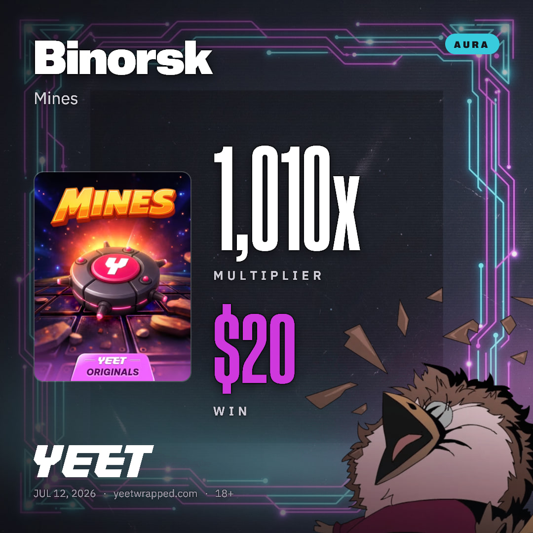 Binorsk hit 1,010x on Mines