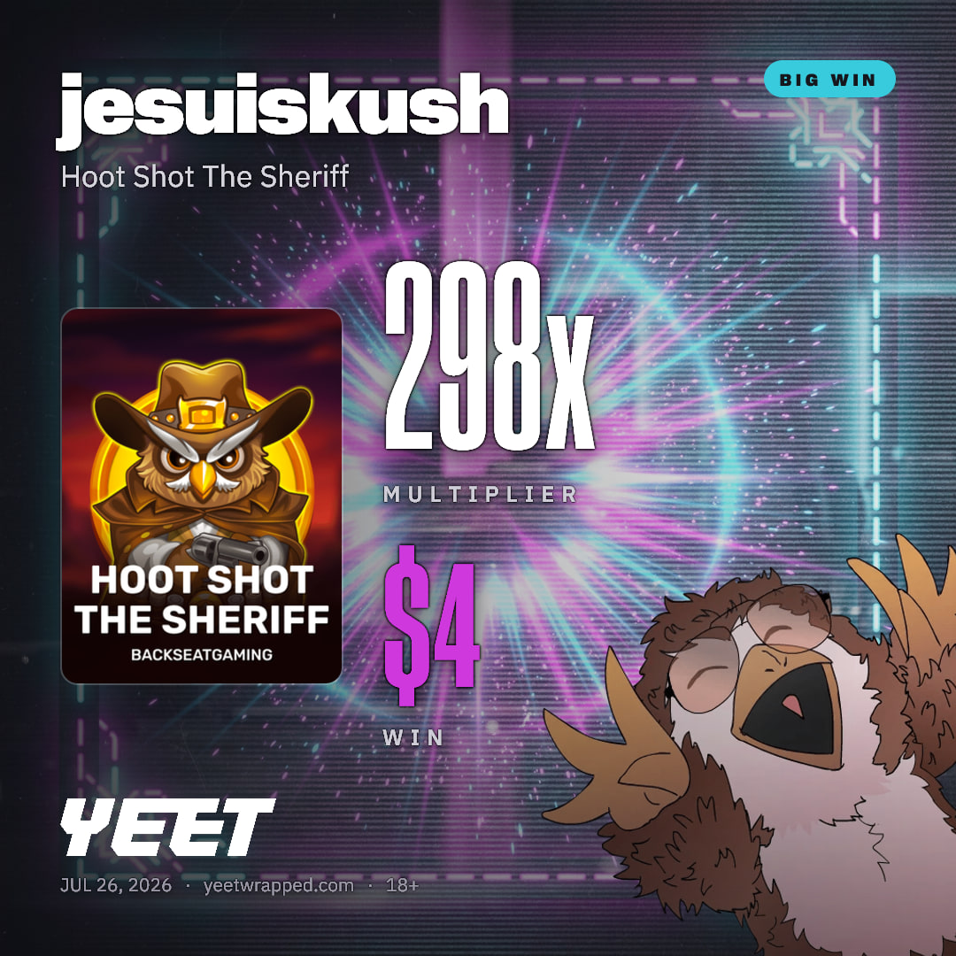jesuiskush hit 298.1x on Hoot Shot The Sheriff