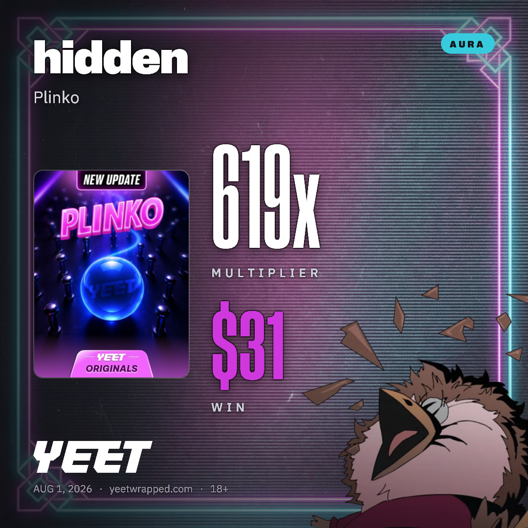 hidden hit 619x on Plinko
